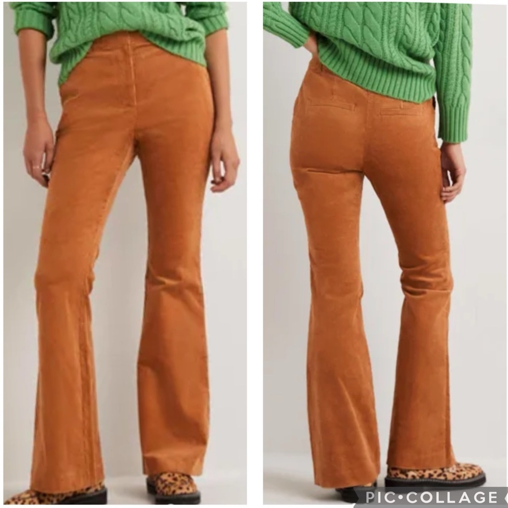 Boden Rust Corduroy Boot-Cut Pants